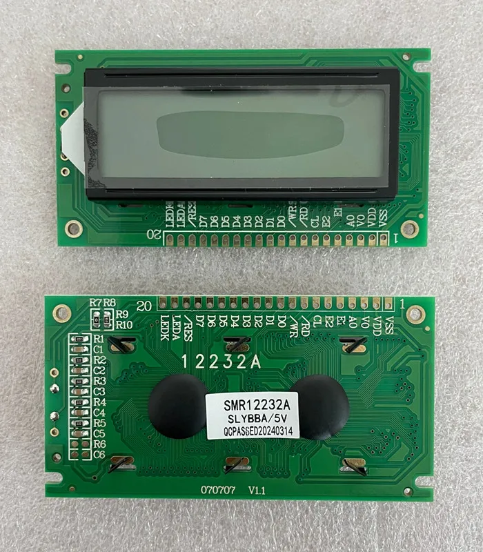 20PIN 12232A LCD Screen Module SED1520 Controller Parallel Interface 5V Blue/White/Yellow Backlight