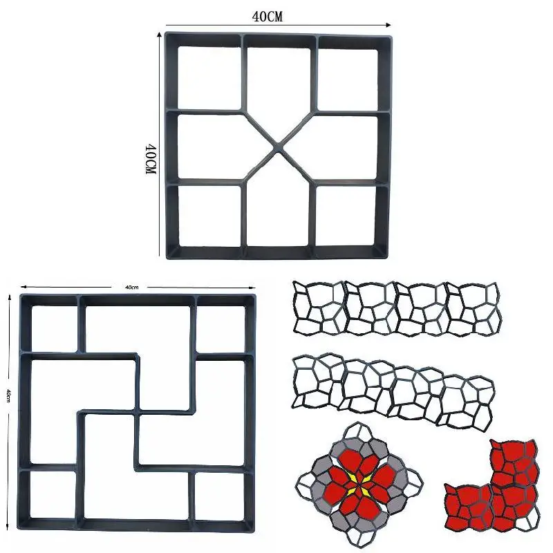 Walk Path Molding Paving Maker Mold Reusable Practical Paving Maker for Patio Lawn Garden Decoration