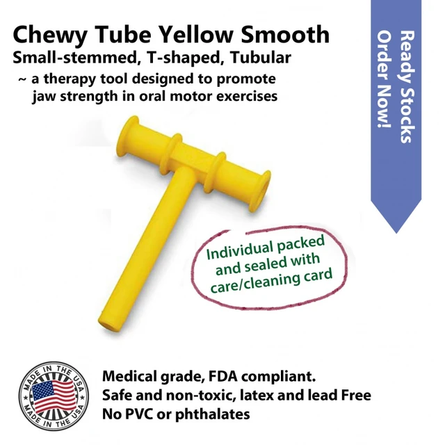 Chewy Tube Oral Motor Chew Tools Autism speech Delay And Oral Therapy Made  in the USA