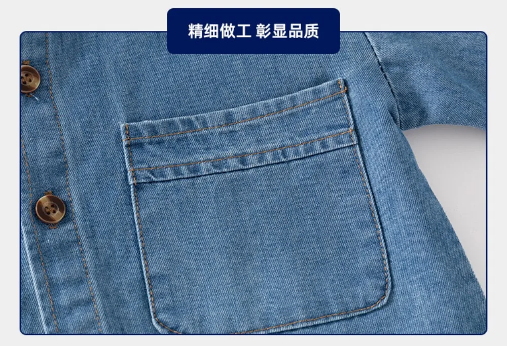 Spring Fashion Kids Clothes Casual Vintage Cardigan Children's Clothing Blouses Boys Shirts Tops Autumn Cowboy Streetwear Baby