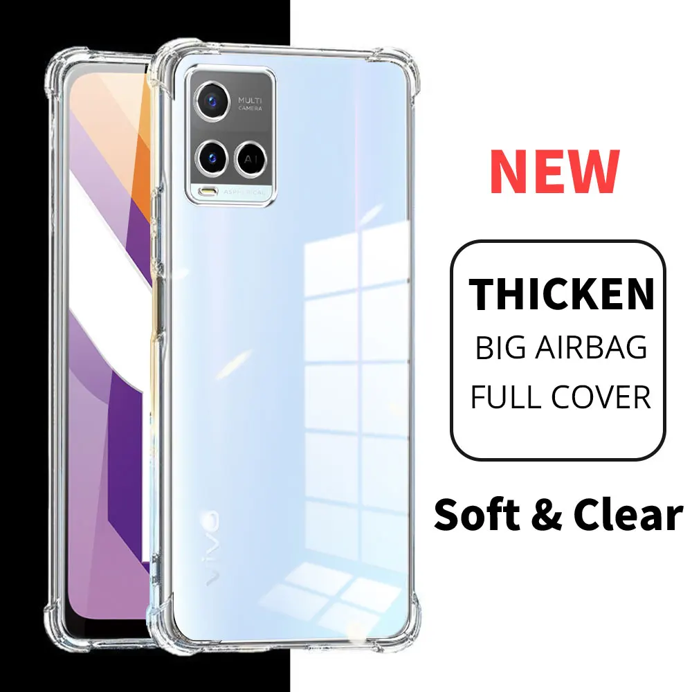 Shockproof Clear Soft Silicone Phone Case - Durable Protective Cover