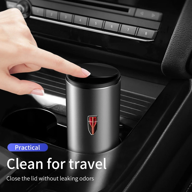 Car Trash Bin Alloy Garbage Car Ashtray Box Auto Accessories For Hongqi H9 HS5 H5 H7 E-HS9 E115 HS7 LS7