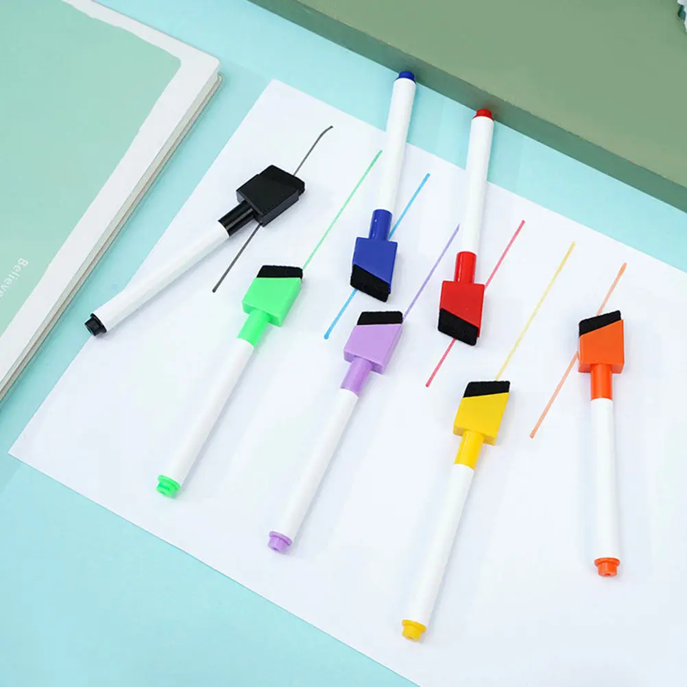 8Pcs 드라이 지우기 마커 화이트보드 다색 지울 수 있는 펜 사무실 학교 노트 난각 팁 그래피티 그림용