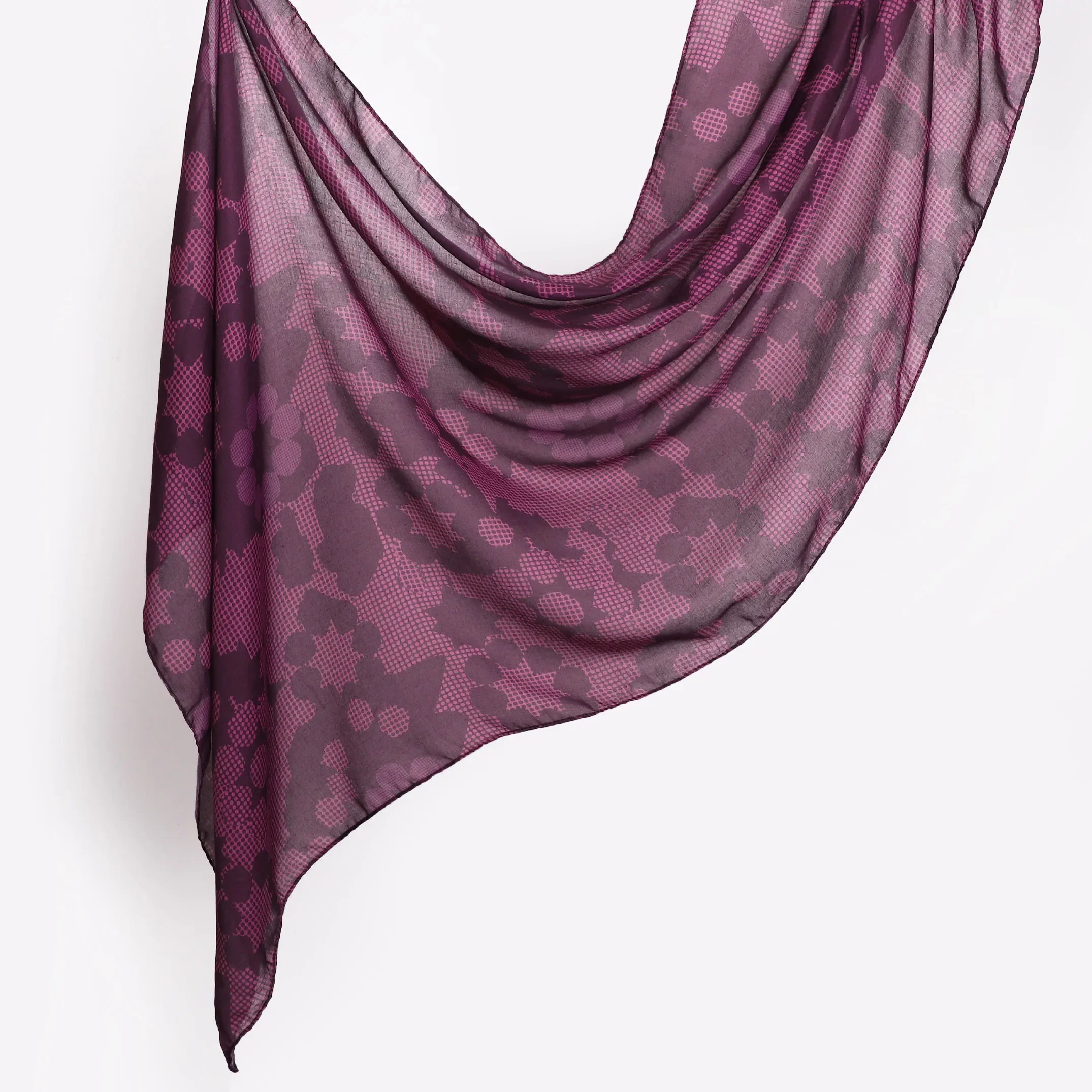 Berry Starry Mosaic Print Modal Scarf Hijab New Design Satin Hijabs for Momen Headband Bandana Shawls Scarves for Women Turban