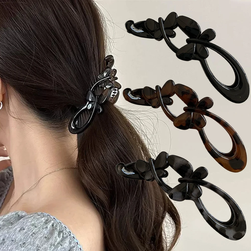 Leopard Butterfly Hair Clip - Stylish Hair Claw Accessory