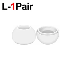 Premium Soft Silicone Anti - Slip Eartips - Comfortable Earbuds with Enhanced Grip - AirPods Pro 1 2 (1X White - L)