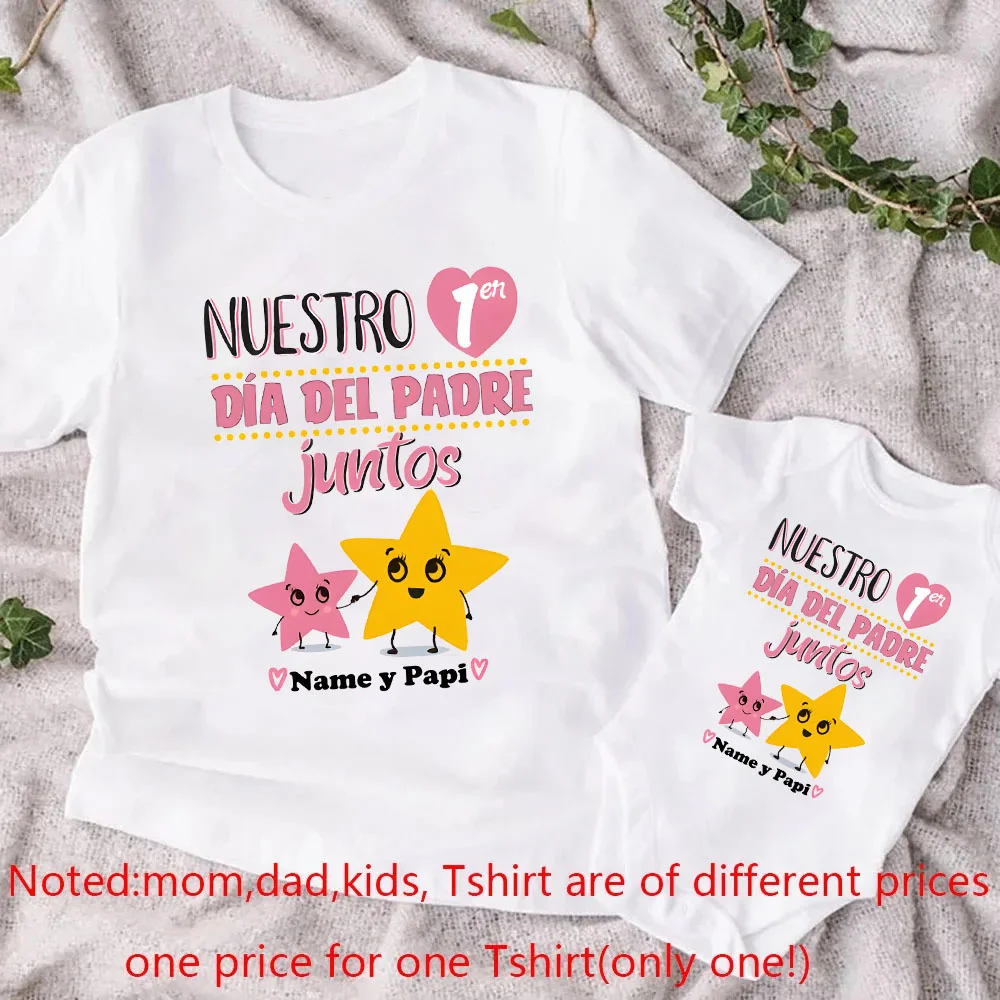 Personalized Father's Day Family Matching Outfits Custom Name Daddy Shirt Baby Bodysuit Family Clothes Fathers Day Gift Outfits 6