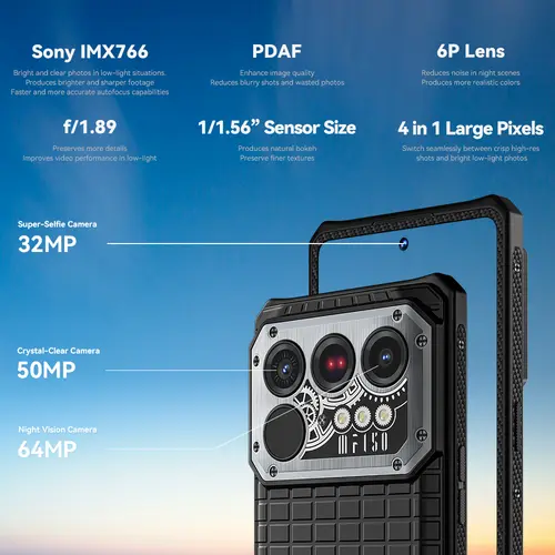 IIIF150 Raptor 5G Rugged Smartphone Android 14  Rugged Mobile Phone 6.78'' 120Hz AMOLED Display 16GB+512GB 50MP 10000mAh 65W - Image 3