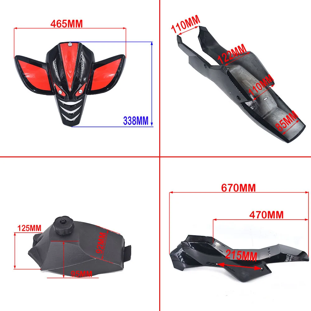 Mini ATV Plastic Cover Full Kit Fender Fairings With Fuel Tank Seat For 47CC 49CC Kids Quad Bike Mini ATV Kid 4x4 Wheeler - Image 2