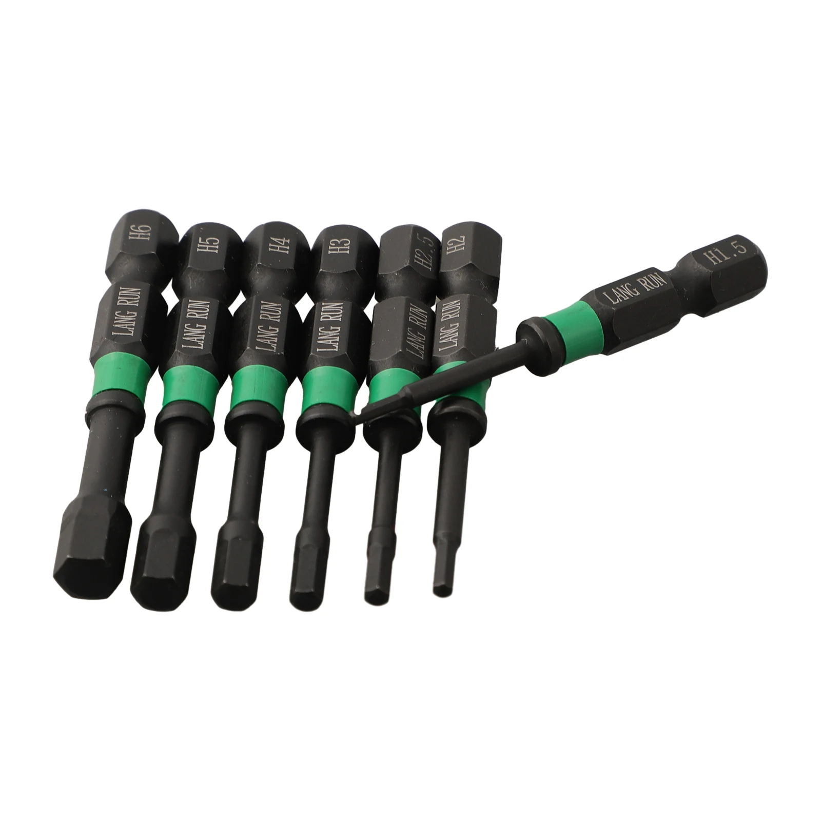 

7pcs 50mm 1/4 Hex Shank Screwdriver Bit Magnetic Impact Driver H1.5 - H6 Repair Tool Phosphate Black Electric Bit Hand Tools