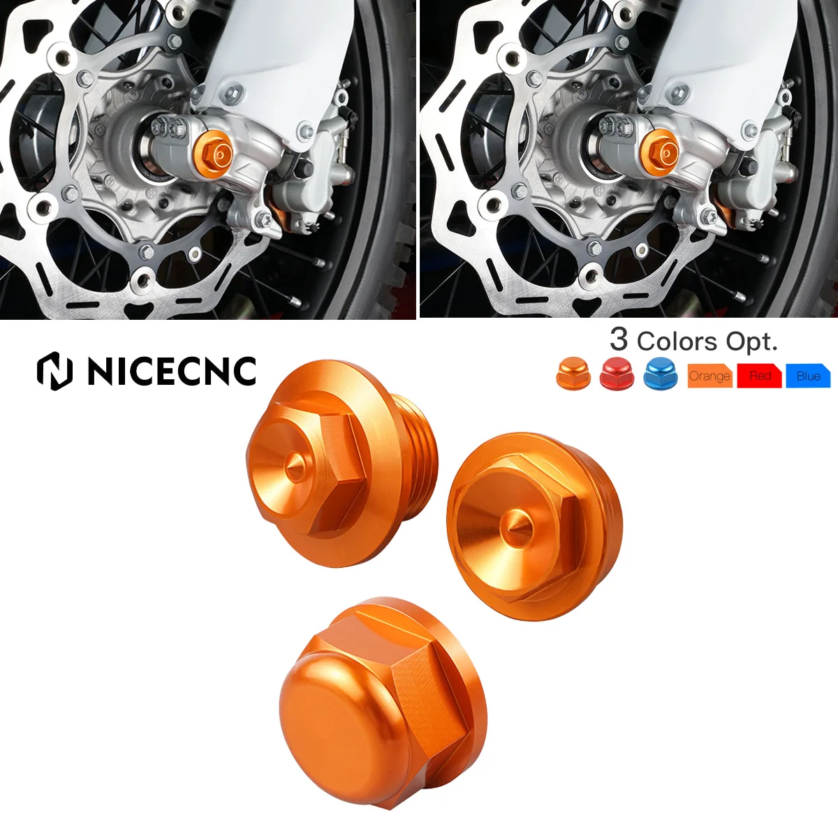 NiceCNCM20x15FrontRearAxleNutScrewkitforKTM125250300350