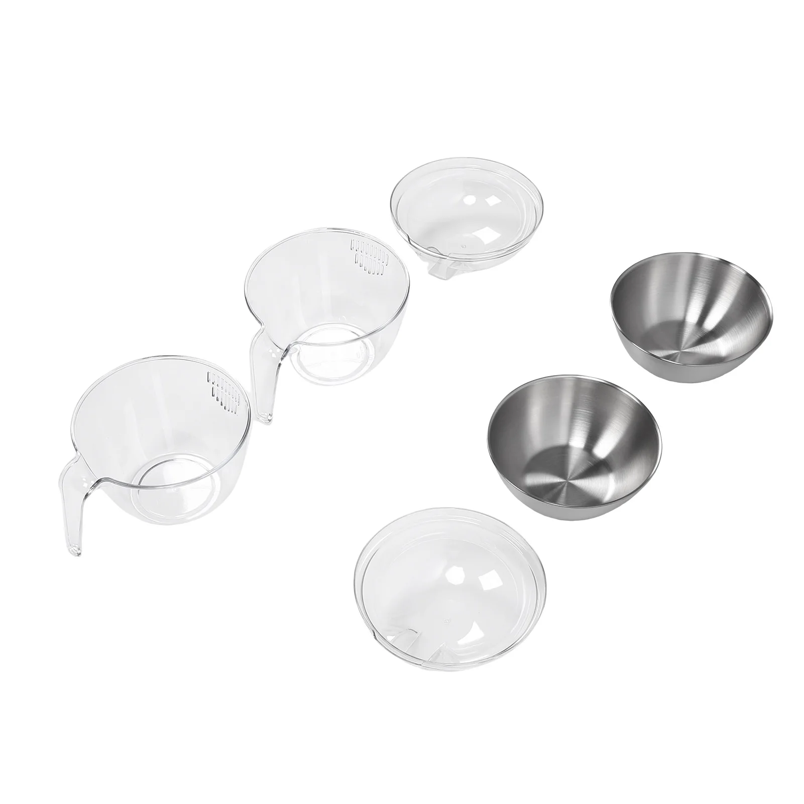 Iced Salad Bowl with PC Transparent Lid Stainless Steel Slanted Chilled Salad Bowl for Fruit Vegetable Chilled Salad Bowl