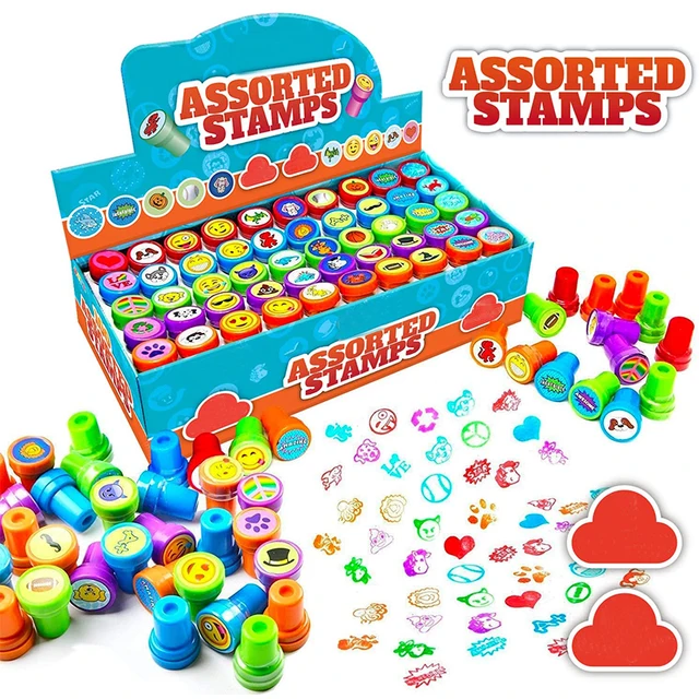 10pcs Assorted Stamps For Kids Toys Educational Animal Self Ink Stamps Kids Party Favors Children Stamp Set 3 Years Toddler Toys 1