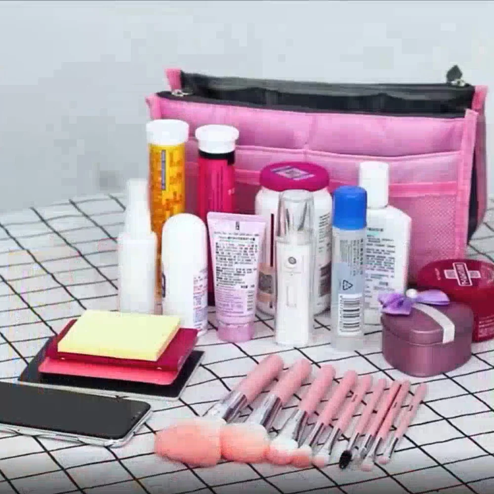 Multipurpose Large Capacity Organizer Insert for Handbags and Travel Use