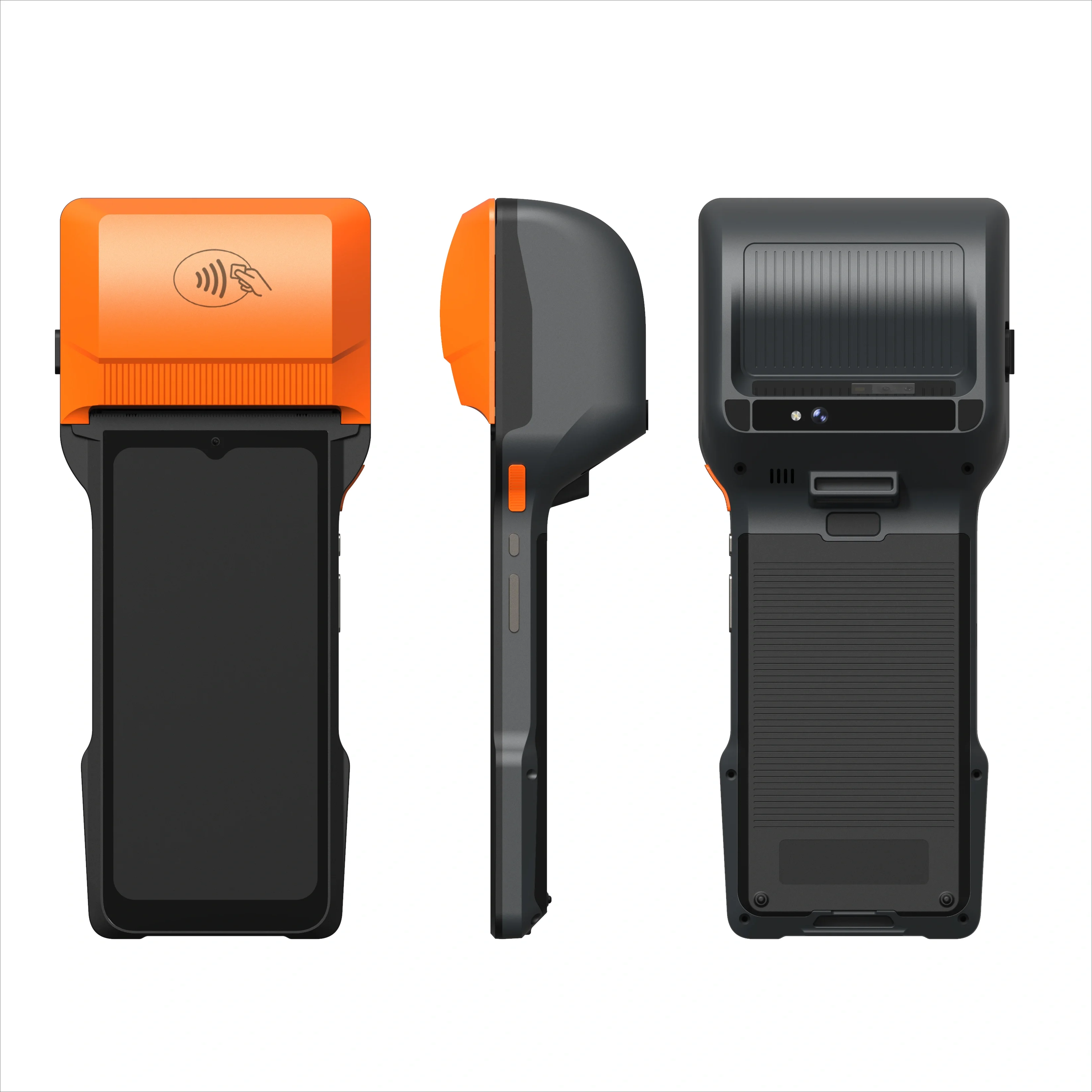 6.5 inch Android 14 POS Terminal with 80mm Printer Loyverse Desktop POS 4G WIFI BT Connection 2D Scanner NFC Cash Register
