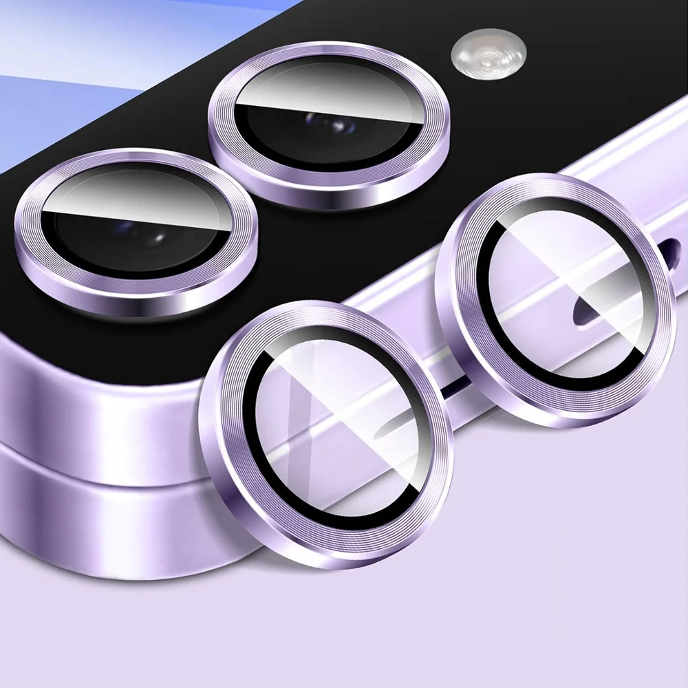 Enhanced Camera Screen Protector for Samsung Galaxy Z Flip7 - Metal Ring Lens Film with Tempered Glass