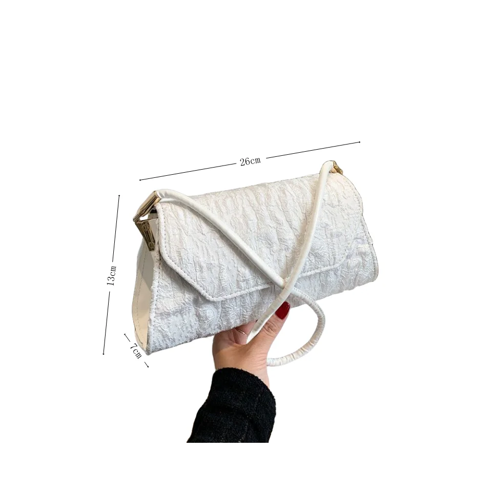 Damen Schultertasche Mit Plissee Design Für Einen Eleganten Look_voghion.com