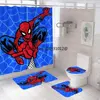 Anime Avengers Spiderman Shower Curtain Carpet Toilet Cover Cartoon Bath Mat Rug Pad Set Bathroom Decor Kids Gifts 5