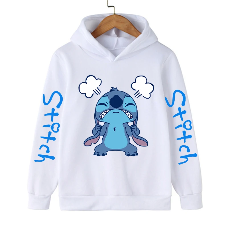 y2k Kids Disney Stitch Hoodie Children Cartoon Girl Boy Lilo and Stitch Sweatshirt Casual Top kids sweatshirts