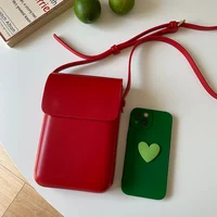 Sac à bandoulière Vintage en cuir pu pour femmes, petit sac à bandoulière décontracté pour téléphone, portefeuille 1