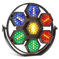 Yiflamefly 7x50W Retro Light RGBW COB LEDs Lighting High Brightness Uplight DMX512 Sound Activated for Church Concert Wedding 1