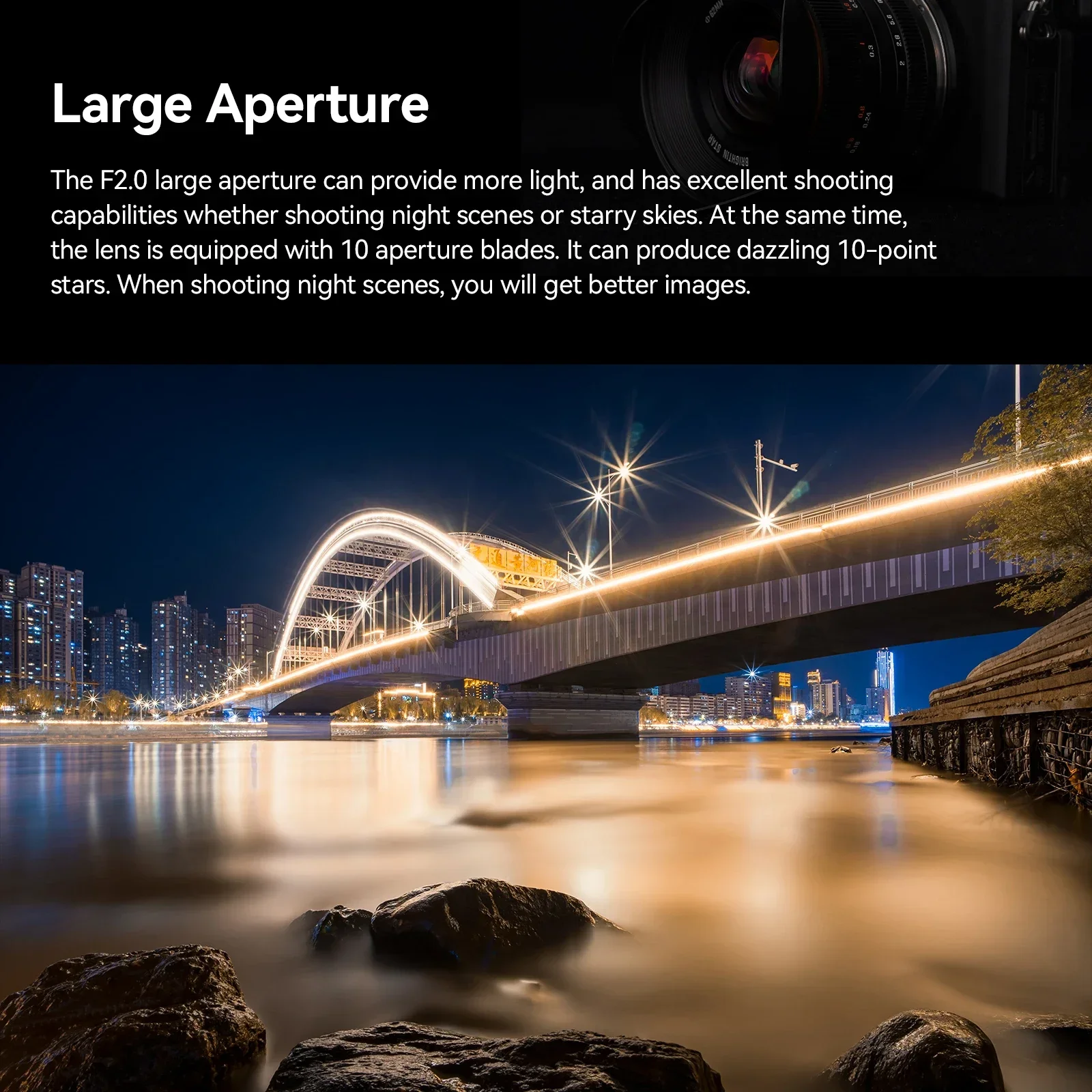 브라이트인 스타 12mm F2.0 III APS-C 광각 대구경 카메라 렌즈 (니콘 Z M4 3, E, 캐논 EF-M RF, 후지 X 마운트용)