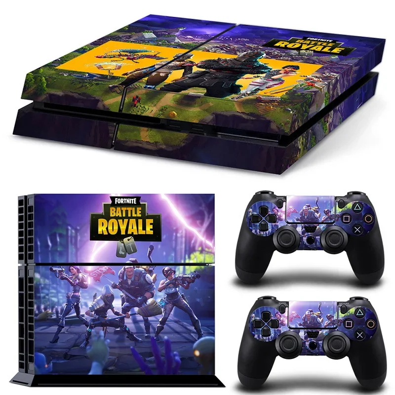 Fortnite Ps4 Skin Sticker Decalcomania Playstation 4 Console E 2 Pelli Controller Adesivi Ps4 Vinile Regali Di Natale Di Halloween Per Bambini