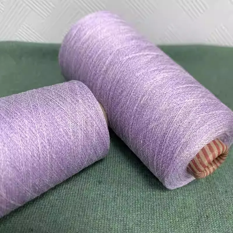 Purple Ice Silk Linen Yarn Hand Knitting Healthy Organic Baby Flax Yarn DIY Crochet Fine Thin Thread Clothes Material 250g X5562 4