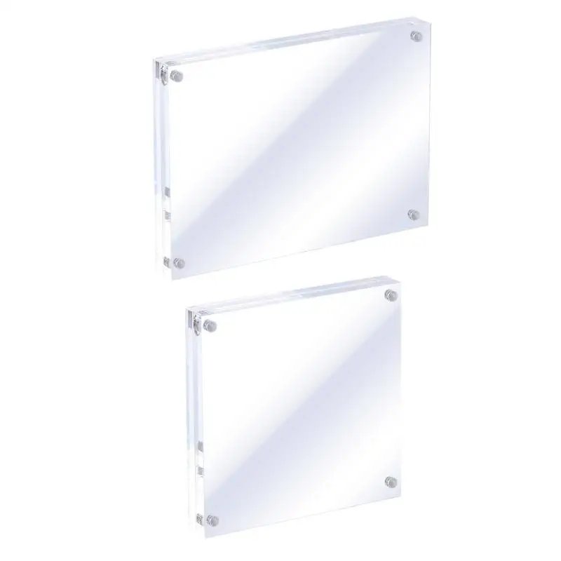 

Photo Frame Acrylic Transparent Magnetic Photo Frame for Bedside Double-Sided Photos Frame Table Decorations home decor supplies