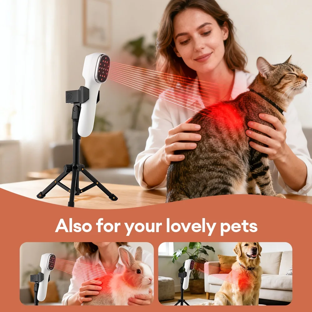 New 650nm 808nm Handheld Facial Body Red Light LED Laser Therapy Beauty Device Anti Aging Wrinkle Acne Body Fatigue Relief Healt