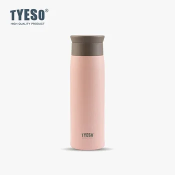 350/500ML Tyeso Stainless Steel Insulated Water Bottle Simple Round Shoulder Travel Mug Portable Frosted Ins Style Design