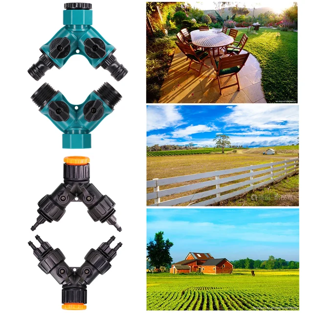 Kerti Öntözési Csatlakozó 2 Út Négyirányú Elválasztó 1/2 "3/4"-1/4 "Barb Wage Cső Adapter, Amely Alkalmas Növényi Öntözésre - Image 5