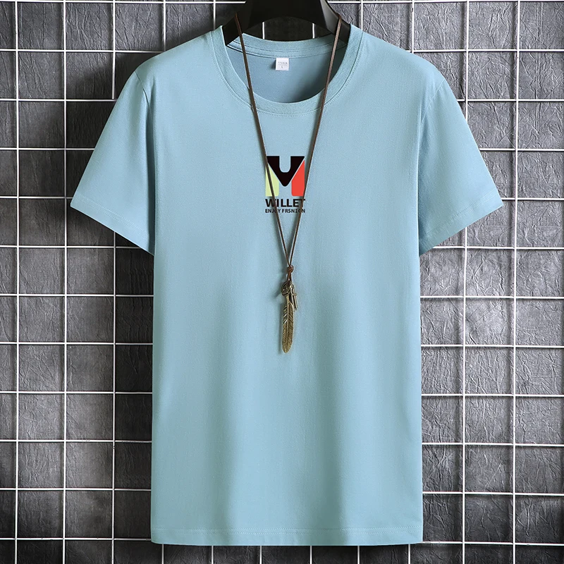 

Men's Summer T-shirt Short Sleeve Cotton T-shirt Men's fashion summer Clothes Comfortable Daily Clothing Male T-shirt