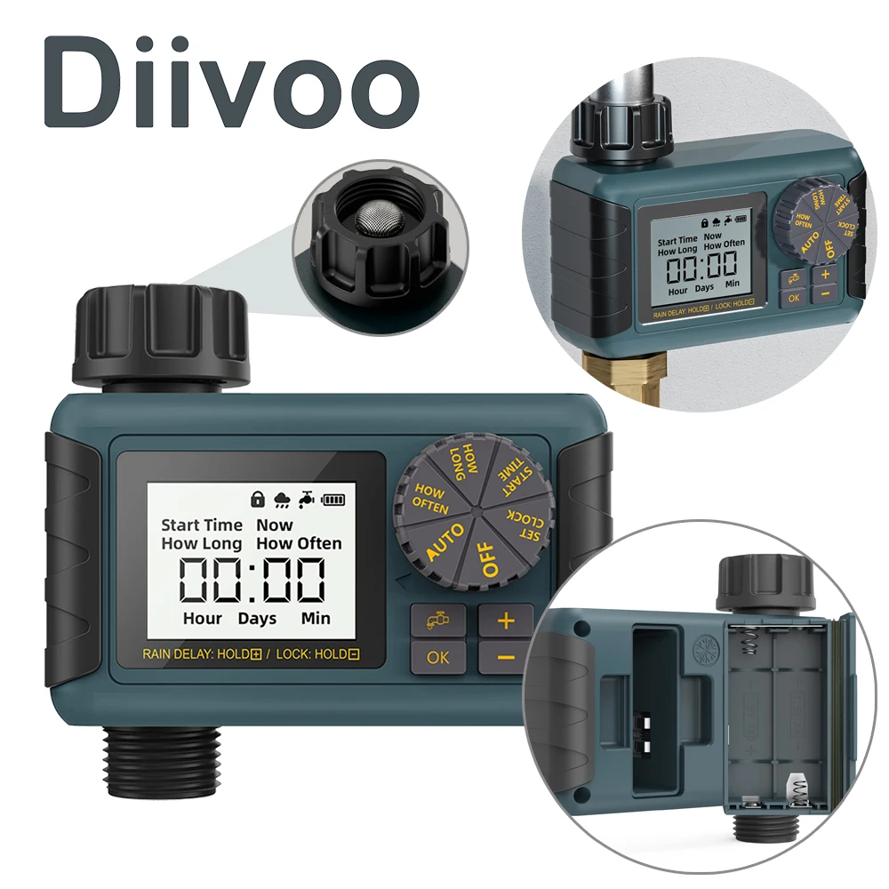 DiivooDripIrrigationSprinklerTimerwithGardenWateringSystem