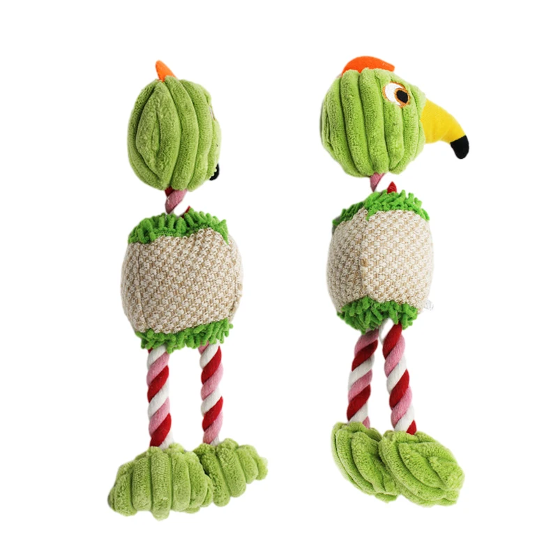 Funny Bird Plush Dog Toys For Small Large Dogs Squeak Chew Toy Cotton Rope Bite Resistant Puppy Toys Pets Interactive Supplies