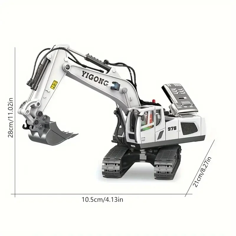 1pc High-Performance Remote Control Excavator with Realistic Design and Stunning Aesthetics – Ideal for Kids and Collectors 6