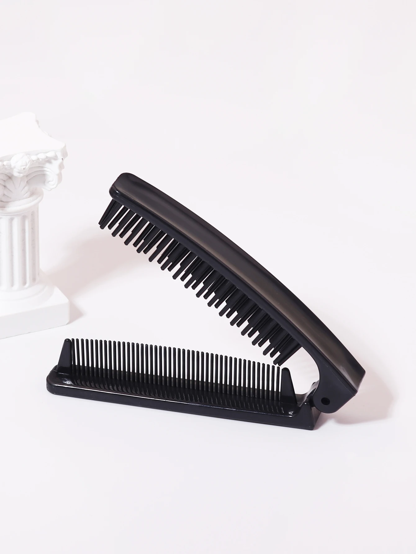 1pc portable plastic anti-static foldable travel scalp massage comb portable pocket hair styling tool Special for real hair wig