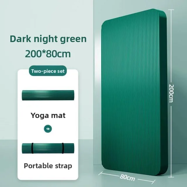 Thiened 20mm Yoga Mat Fitn Men's Sle Extended Length Exercise Home Use Mat for Beginners Men Women Plant Floral Design