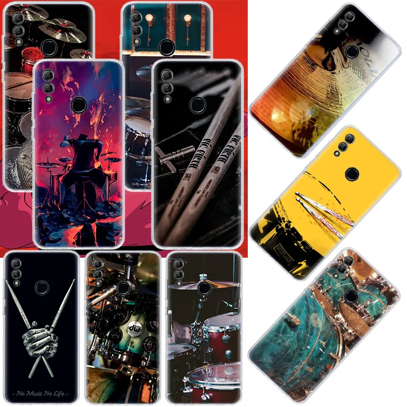 Custodia Per Telefono Rock Tamburo Per Strumenti Musicali Per Huawei Honor 50 20 Pro P Smart Z 2021 Y5 Y6 Y7 Y9 10I 9 Lite 9X 8A 8S 8X 7S 7X 7A Co