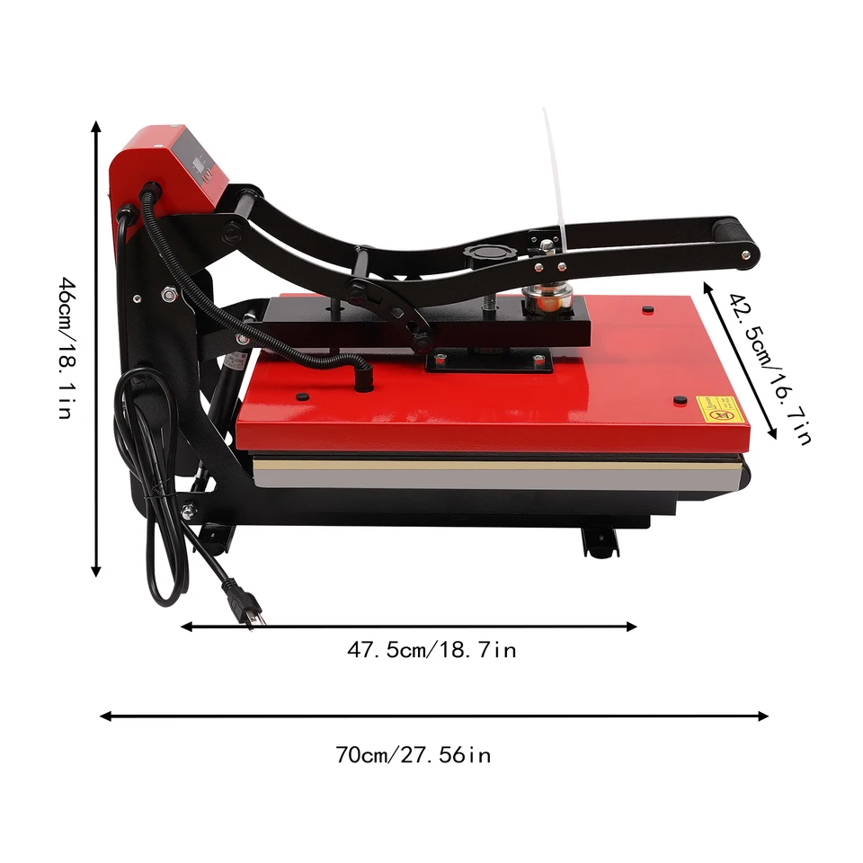 1600W Magnetic Semi-Automatic Heat Press Machine