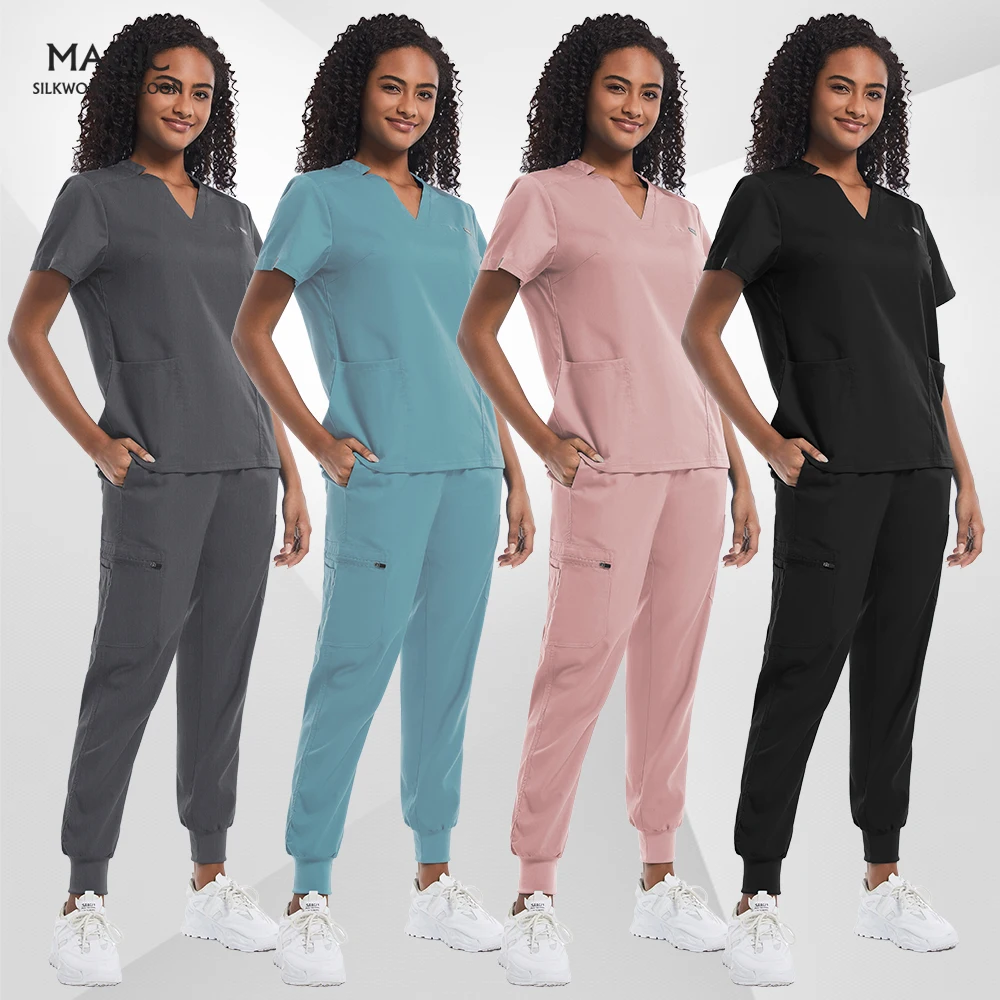 

Unisex Medical Uniforms Nurse Scrubs Sets Women Men Hospital Surgical Work Clothes Beauty Salon Uniforms Doctor Nursing Uniforms