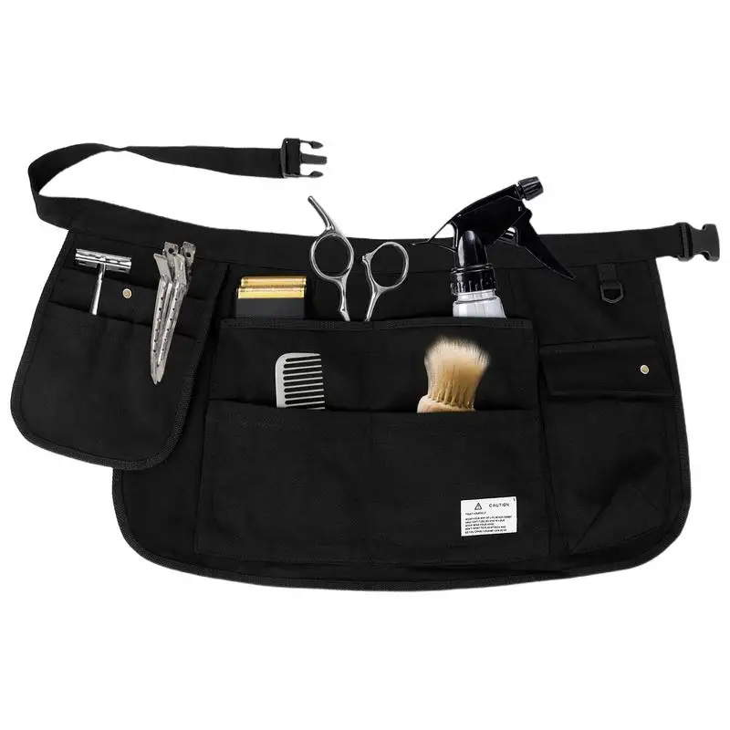 

Универсальный фартук, брезентовый кухонный Рабочий Фартук с карманами, с регулируемой талией, для уборки, с половинной талией