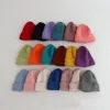 Autumn Winter Knitsuit Boy Girl Children Candy Color Solid Casual Knitted Hat Baby Warm Soft Cotton Cap Kid Fashion Kniting Caps 1