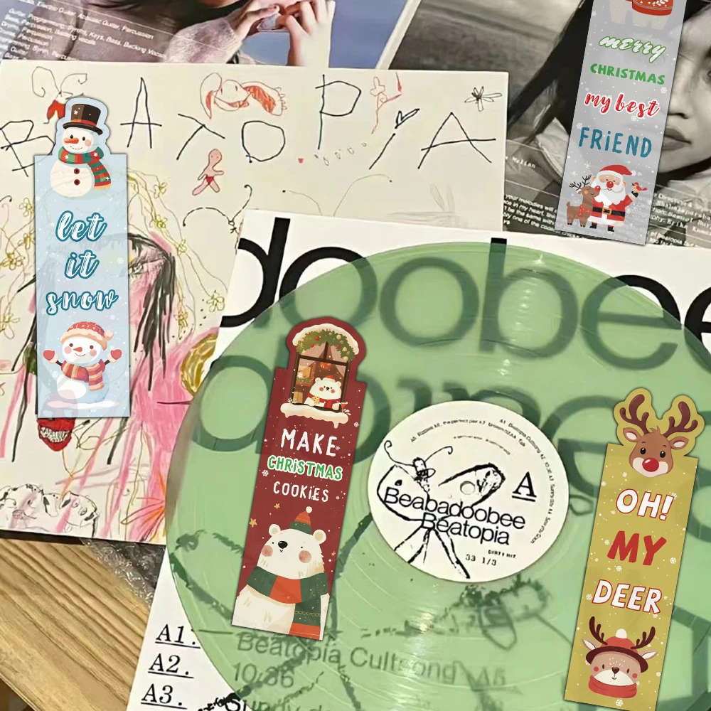 30PCS Alien Christmas Bookmark Decoration Reading Page Book Annotations Students Use Creative Gifts to Mark Cards