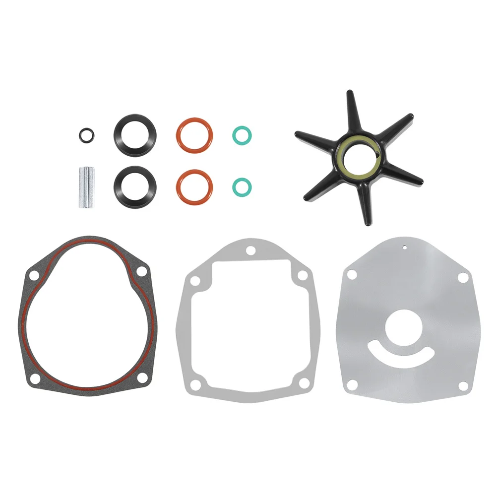 47-8M0100526 Water Pump Impeller Repair Kit Replaces for Mercury & Mariner Outboards & MerCruiser Stern Drives & Sierra 18-3214 water pump impeller for mercury 2 stroke 20 35hp 47 89982 18 3052 9 45311r outboard motor 6 blades boat part