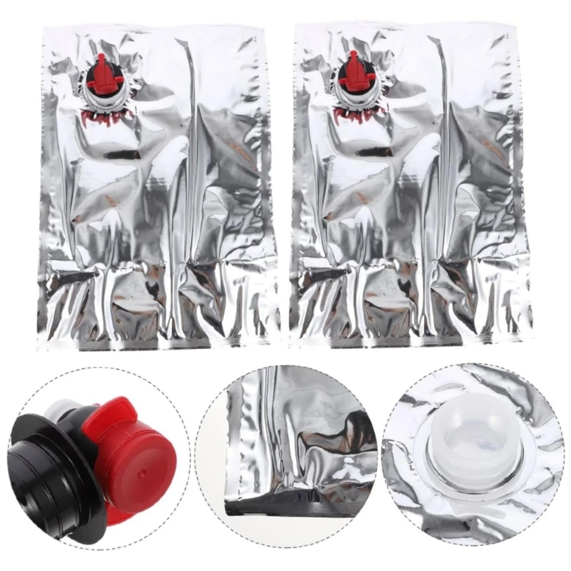 10 Pack 3L Wine Bladder Bag Wine Packaging Bag in Box PE Texture Large Perfect for Family Gatherings