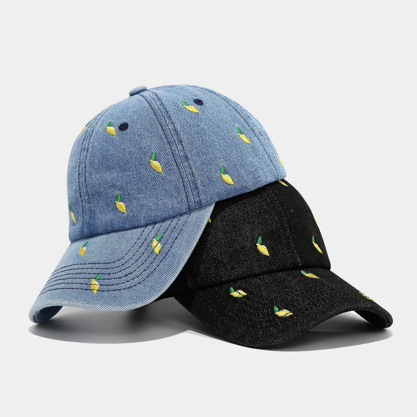 Lemon Summer Blue Denim Baseball Caps for Men Luxury Brand Women Hat Street Trucker Cap Outdoor Golf Hats Gorras Para Hombres