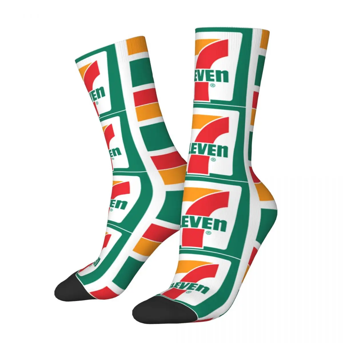 

711 7-11 7-Eleven Store Logo Product Socks Cozy High Quality Crew Sock Super Soft for Womens Present