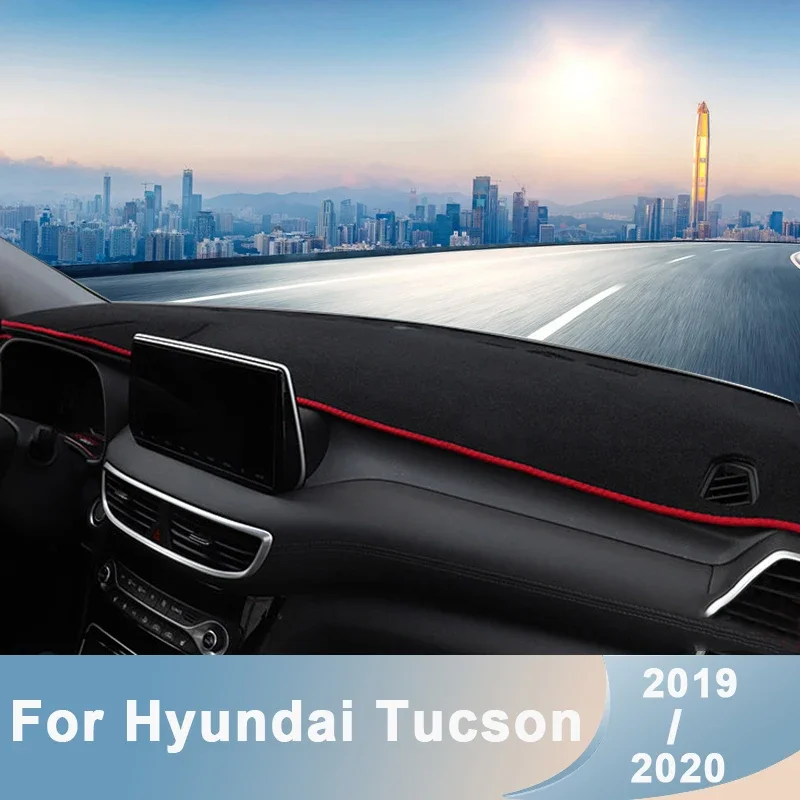 For Hyundai Tucson Tl 2015- Car Dashboard Avoid Light Pad Instrument Platform Cover Mats Accessories 3d Auto Parts