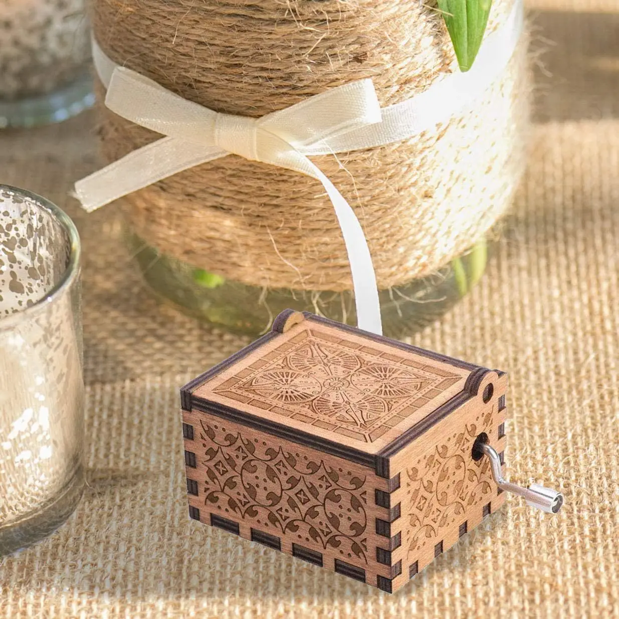 Wooden Music Box The Pooh Saying Music Boxes Antique Engraved Musical Boxes Gifts for Birthday/Christmas/Anniversary 4